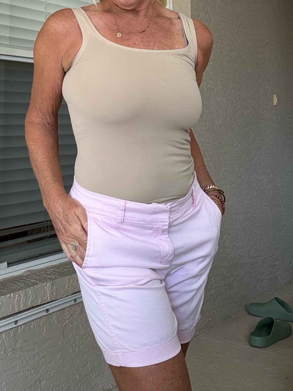 Women's Beige Tank Top - Picture 8 of 10